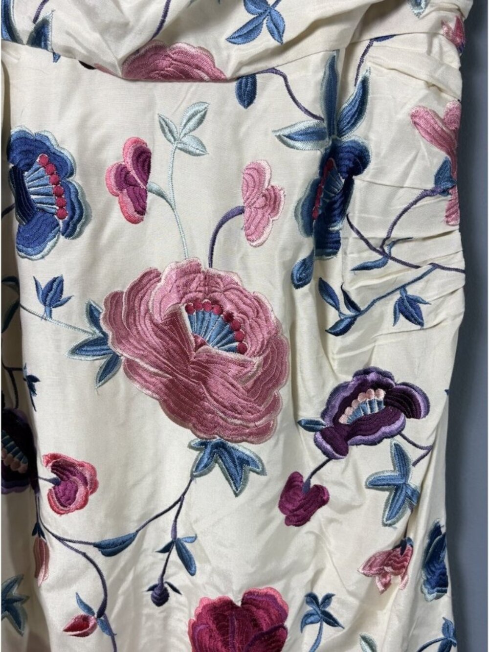 NWT SEA NEW YORK Womens Size 2 Priscilla Embroidered Halter Cowl Midi Dress - Picture 4 of 8
